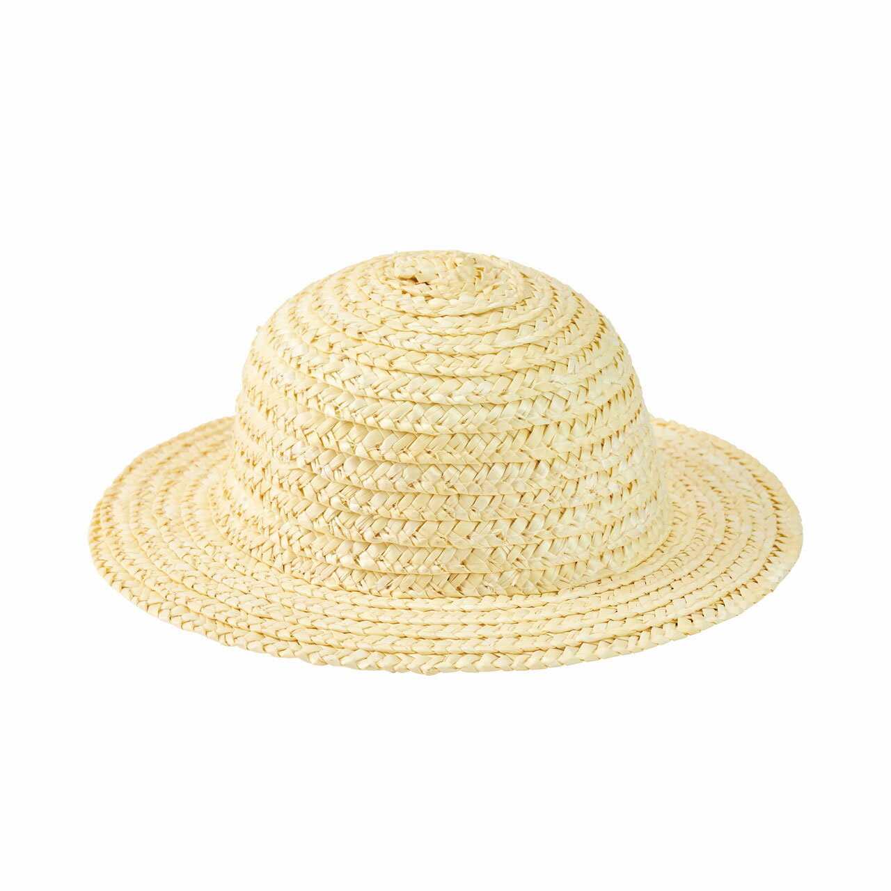 麦わら帽子丸型17cm サラシ 1コ[TDLFD005705]|ドライフラワー ナチュラル素材【ストローハット 天然素..