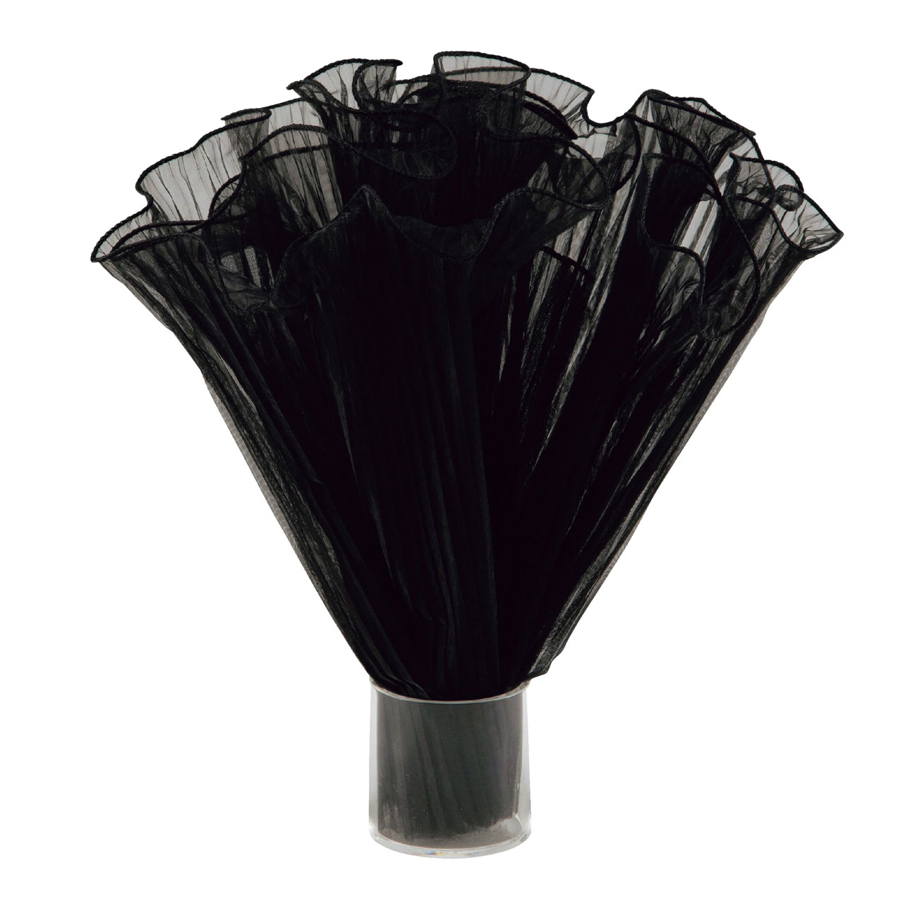 ラッピング フリルプリーツ 28cm 17 ブラック 1束[TDLRT075805-017]|リボン ラッピング 包装資材【ラッピング資材 装飾用資材 ブーケ装飾 ディスプレイ 店舗資材 フラワーギフト インテリア雑貨 】