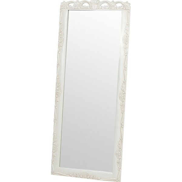 ミラー アンティークホワイト[THU2101123200]|インテリア 寝具 鏡 スタンドミラー 姿見 猫脚 アンティ..