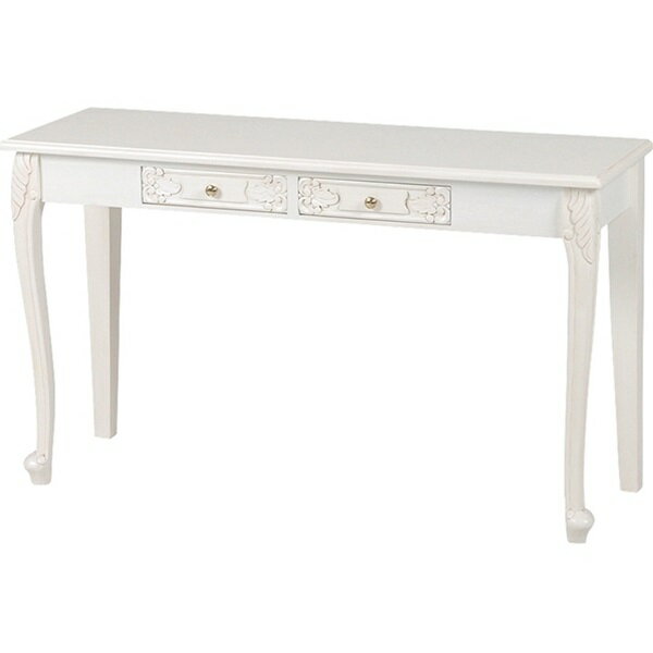 コンソールテーブル アンティークホワイト[THU2101174500]|インテリア 寝具 収納家具 テーブル 猫脚 アンティーク風 耐久性 利便性 シンプル 機能性 ディスプレイ ナローテーブル 軽量 多目的 収納スペース
