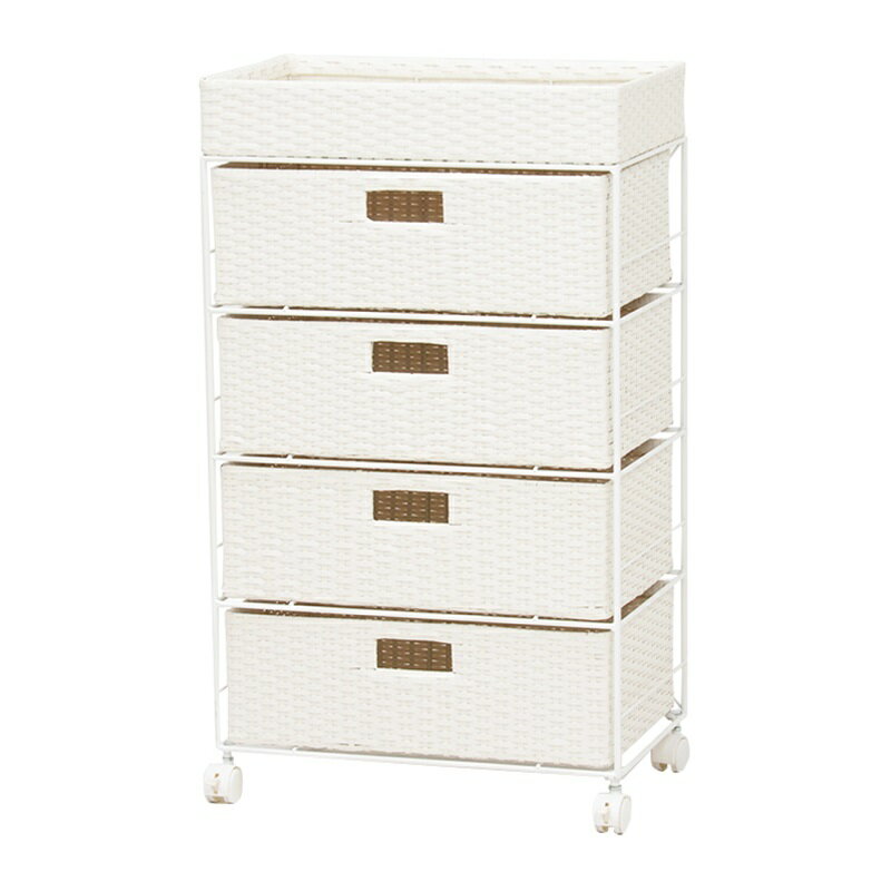 ランドリー ホワイト[THU2101774800]|インテリア 寝具 収納 収納家具 ランドリー サニタリーチェスト 引き出し4杯 耐久性 利便性 シンプル 機能性 収納ラック 整理用品 隙間家具 コーナーラック 多様性 お洒落デザイン