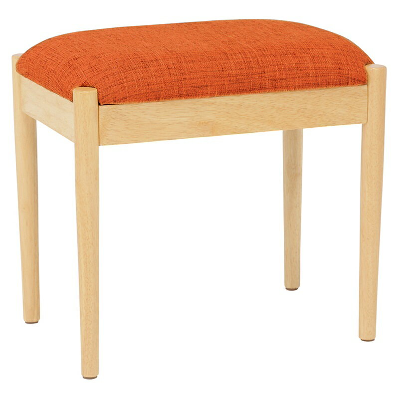 スツール ナチュラル/オレンジ[THU2090882400]|インテリア 寝具 イス チェア オットマン キッズチェア 補助いす 耐久性 利便性 シンプルデザイン 機能性 多用途 カフェスツール 軽量 コンパクト カジュアルデザイン