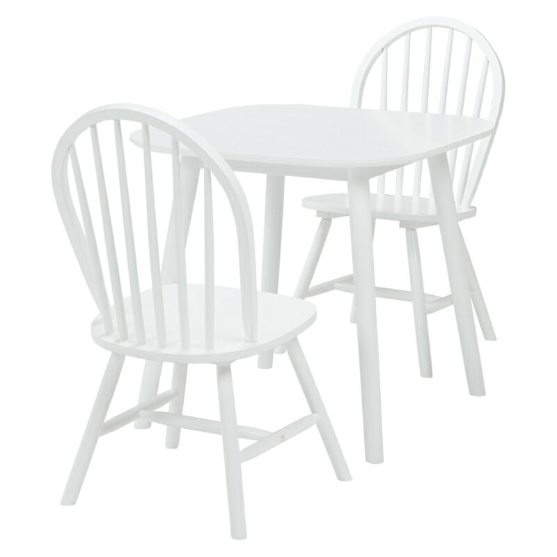 ダイニング3点セット ホワイト[THU2102049200]|インテリア 寝具 収納 収納家具 ダイニングテーブル ダイニングチェア 耐久性 利便性 シンプル コンパクト省スペース 機能的 丈夫 ダイニングエクスペリエンス [2]