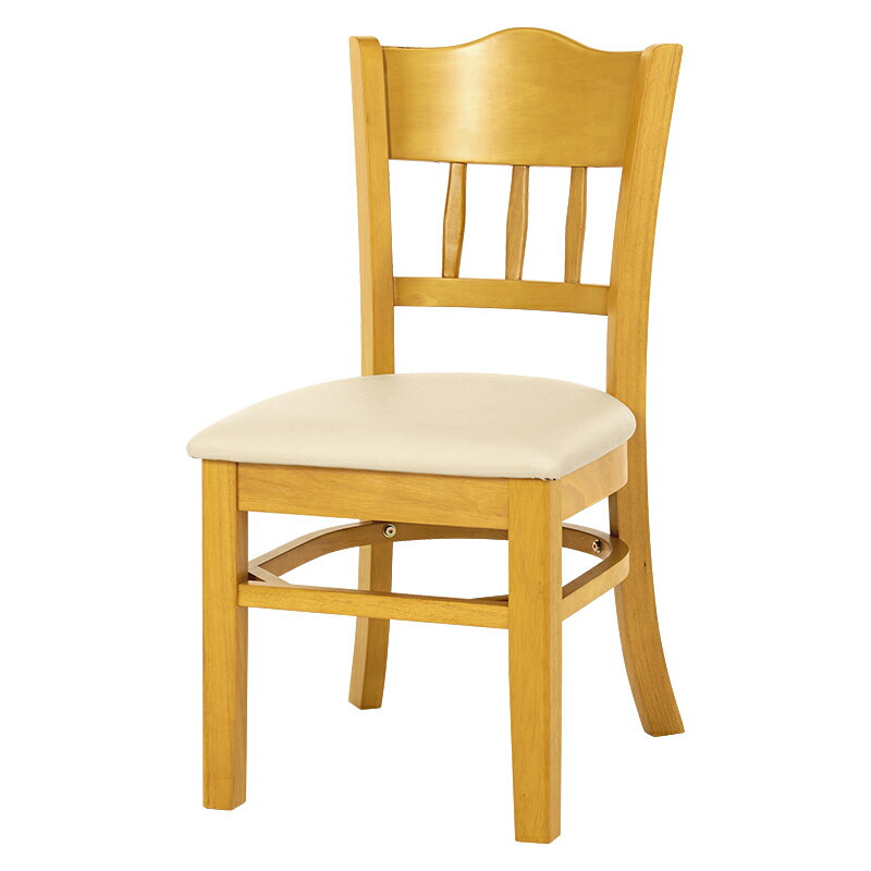 【2個セット】ダイニングチェアー ナチュラル/PVCレザー[THU2090923500]|2脚セット 椅子 座面クッション 天然木 ダイニング イス お洒落デザイン