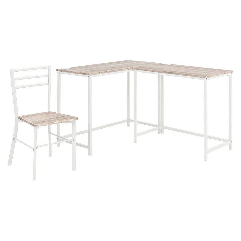 デスクチェア3点セット ホワイト[THU3000000034]|オフィス家具 テーブル チェア コーナーデスク コンパ..