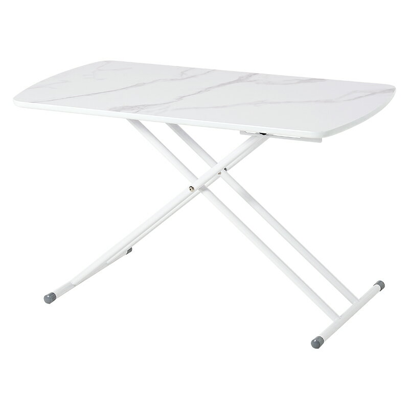 リフティングテーブル マーブルホワイト[THU3000003496]|昇降テーブル 昇降センターテーブル 高さ5段階調節 アウトドア