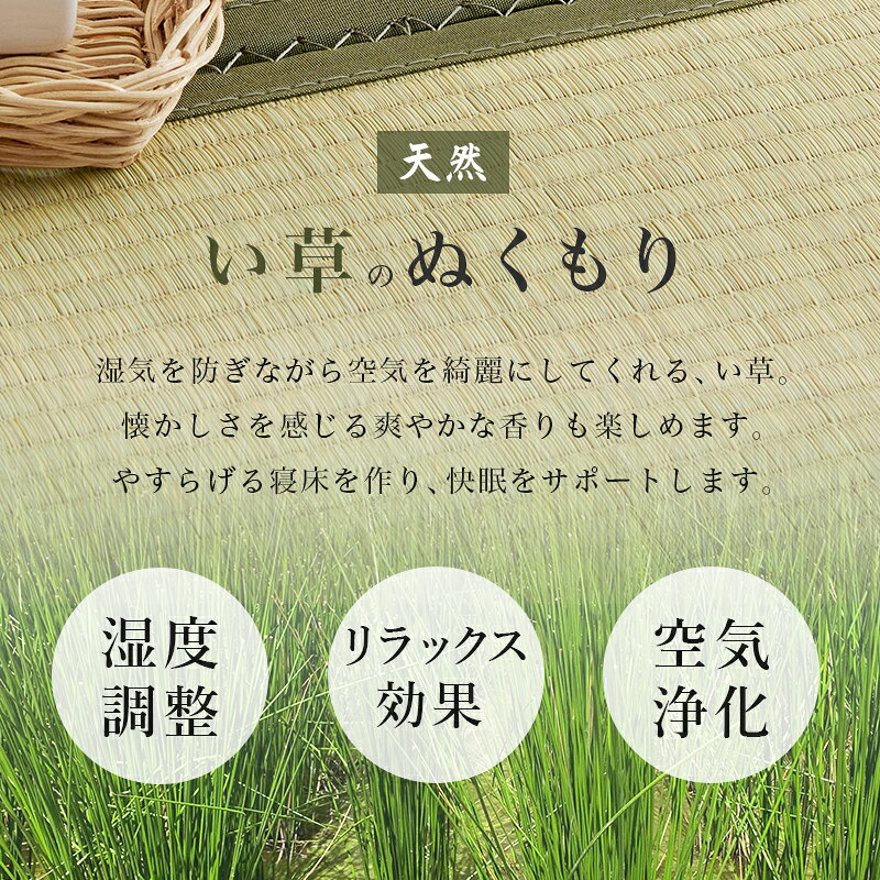 畳ダブルベッド ライトブラウン/クラマ[THU3000003115]|和風ベッド ダブル 和モダンベッド い草畳ベッド ロングサイズ [3]