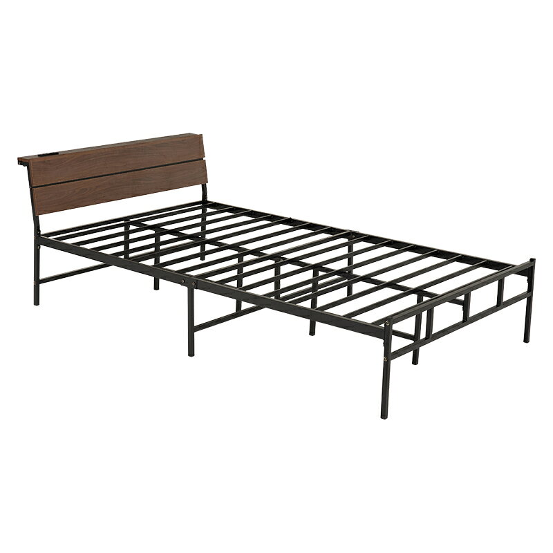 レビューを書いて　緑花堂5％OFFクーポンGET！ レビューを書いたらメールでお知らせくださいね スチールフレームでスッキリとした印象のセミダブルベッド。ヘッドボードは傾斜があるパネル仕様です。体型に沿うように点で支え、体圧を分散するポケットコイルマットレスセット ●商品名マットレス付セミダブルベッド ダークブラウン[THU3000004452] ●商品番号商品番号:THU3000004452 ●カラーダークブラウン ●商品のサイズベッド:(約)幅121×奥行212×高さ70.5×床面高34.5cm,マットレス:(約)幅120×奥行195×高さ20cm ●内寸及び補足説明■組立式■2口コンセント付■ポケットコイル使用 ●成分材質ベッド:スチール・メラミン樹脂化粧繊維板、マットレス:ポケットコイルポリエステル ●ご注文前に在庫確認のお問合せをお勧めしております。 ●お電話 03-6821-3485、お問合せフォーム、商品ページからもお問合せできます。マットレス付セミダブルベッド ダークブラウン[THU3000004452] 関連商品 ダークブラウン グレー ホワイト ●在庫数が随時変動のため、ご注文前に在庫確認のお問合せをお勧めしております。 ●お電話 03-6821-3485、お問合せフォーム、商品ページからもお問合せできます。▼関連商品:商品カテゴリー ◇ 家具・インテリア雑貨＞ インテリア家具＞ ベッド・マットレス＞ シングル・セミダブルベッド◇ 家具・インテリア雑貨＞ ルーム別＞ 寝室・ベッドルーム＞ ベッド・マットレス