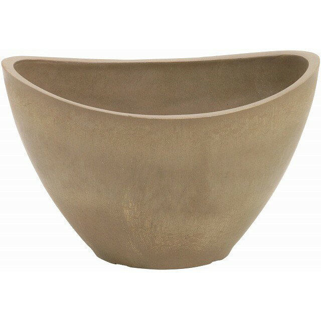 SPWエコポット 舟形S トープ 茶 花器 鉢 [TDLKA150006-00B] 代引決済不可|装飾 飾り 飾り付け 店舗装飾 オブジェ デコレーション鉢 ポット 花瓶 14×10×15cm 灰