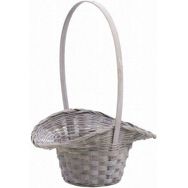 26×20×13．5×38H バンブーボストングレーL 灰色 花器 バスケット [TDLKA283001-00G] 代引決済不可|ベース ナチュラル素材 かご 造花 フラワー 花資材 花かご アレンジメント用品 フラワーアレンジメント 花材 インテリア おしゃれ 店舗装飾 材料 花入れ 竹製