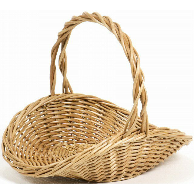 W27×D22×H8．5×TH23 煮柳浅皿手付L 花器 バスケット [TDLKA307416] 代引決済不可|ベース ナチュラル素材 かご 造花 フラワー 花資材 花かご アレンジメント用品 フラワーアレンジメント 花材 土台 インテリア おしゃれ 店舗装飾 飾り付け 材料 花入れ