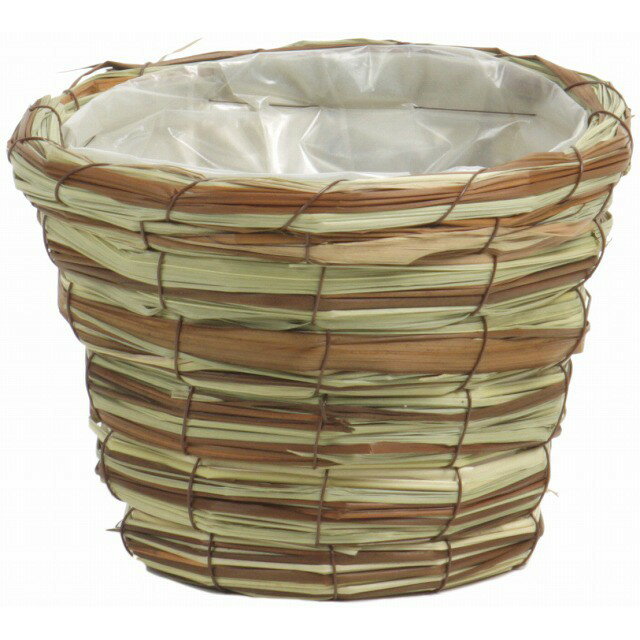 φ16×H12．5 グラスバスケットダ鉢4号用MX 花器 鉢 [TDLKA37240D] 代引決済不可|鉢カバー ベース ナチュラル素材 バスケット 造花 フラワー 花資材 花かご アレンジメント用品 フラワーアレンジメント 花材 インテリア おしゃれ 店舗装飾 飾り付け 花入れ カゴ