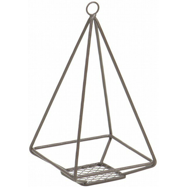 ワイヤーテラリウムSBN 茶 花器 フラワースタンド オブジェ ベース ワイヤー素材 ワイヤーベース [TDLKA515489-00V] 代引決済不可|装飾 飾利付け 店舗装飾 インテリア ディスプレイ アイアンスタンド ブラウン W8．5×D8．5×H16．5cm