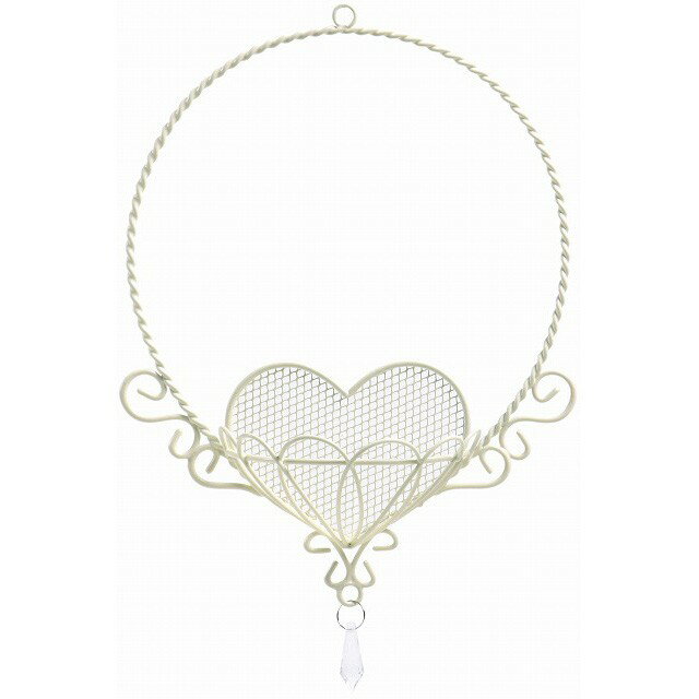 ワイヤーネックレス S WT 白 花器 飾り フラワースタンド オブジェ ベース ワイヤー素材 ワイヤーベー..