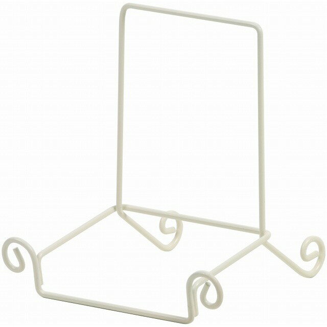 ワイヤーパネルスタンド角型L 白 花器 フラワースタンド オブジェ ベース ワイヤー素材 ワイヤーベース [TDLKA515505-00W] 代引決済不可|装飾 飾利付け 店舗装飾 インテリア ディスプレイ アイアンスタンド ホワイト 16×14．5×16．5cm