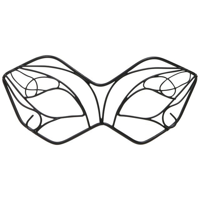 ワイヤー仮面 黒 5個入り 花器 花台 フラワースタンド オブジェ ベース ワイヤー素材 ワイヤーベース [..