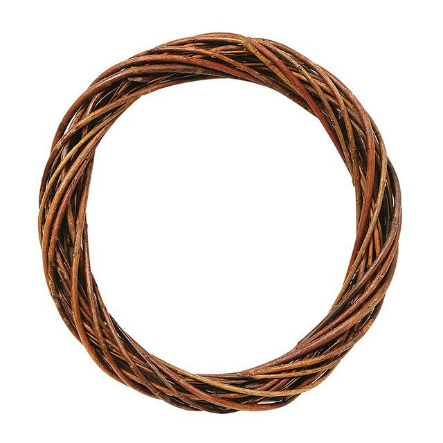 約φ25×2．5cm 皮付き柳リース25 5個入り 花器 ベース ナチュラル素材 リース [TDLKA600002] 代引決済不..