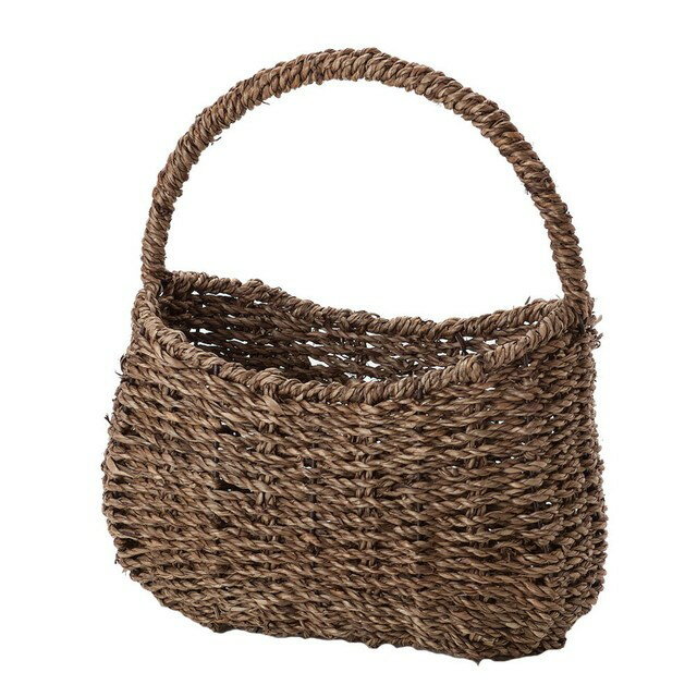 W24XD15XH15XTH26cm ブラウン手付バスケットL 花器 ベース ナチュラル素材 バスケット かご [TDLKF00500L] 代引決済不可|造花 フラワー 花資材 花かご アレンジメント用品 フラワーアレンジメント 花材 インテリア おしゃれ 店舗装飾 飾付 材料 花入れ