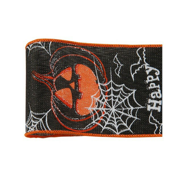 スパイダーパンプキンメッシュ　　65X4．5 33 リボン ラッピング 包装資材 リボン シーズナル 季節柄 [..