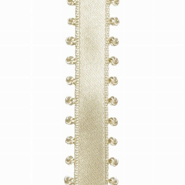 ピコットサテンリボン9mm 12　アイボリー リボン ラッピング 包装資材 リボン ベーシック [TDLRM160009-012] 代引決済不可