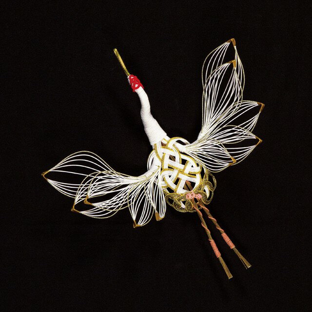 平安鶴 [TDLXJ001208] 代引決済不可｜お正月 オーナメント 正月飾り 水引飾り 水引細工 フラワーアレンジ アレンジメント ギフト ラッピング ご祝儀 お祝い 資材 装飾 飾り付け ディスプレイ デコレーション イベント 鶴 ツル