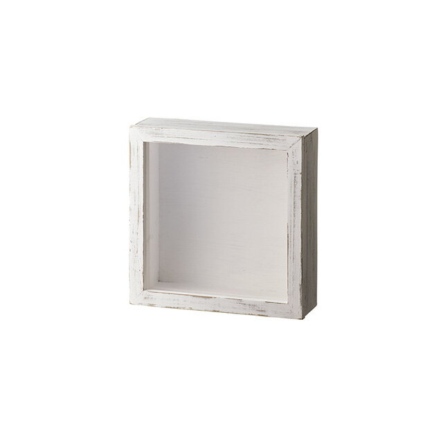 Natural　wood　box＿21□7H WHITE 花器 ベース フレーム [TDLCC680891-102]|造花 フラワー 花資材 花フ..