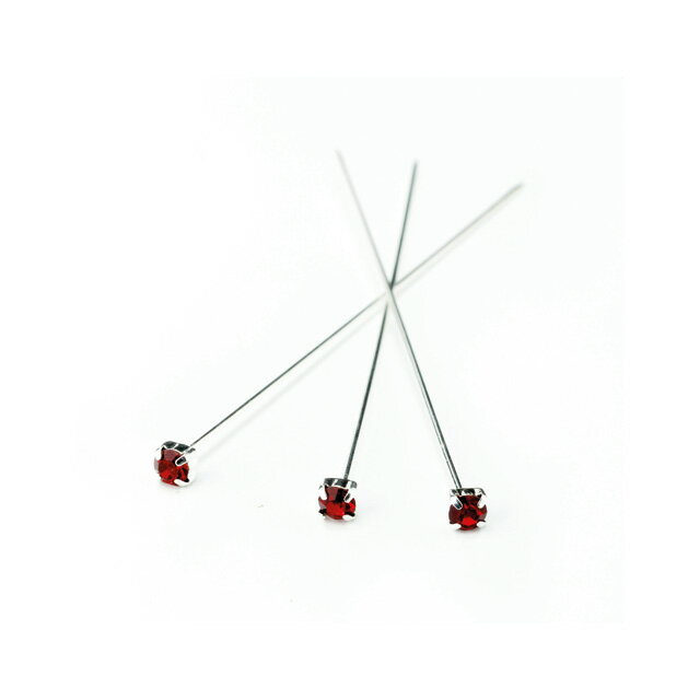 フラワーピン　72本（ケース入り） レッド デコレーション ピック [TDLFL00AC51-011]