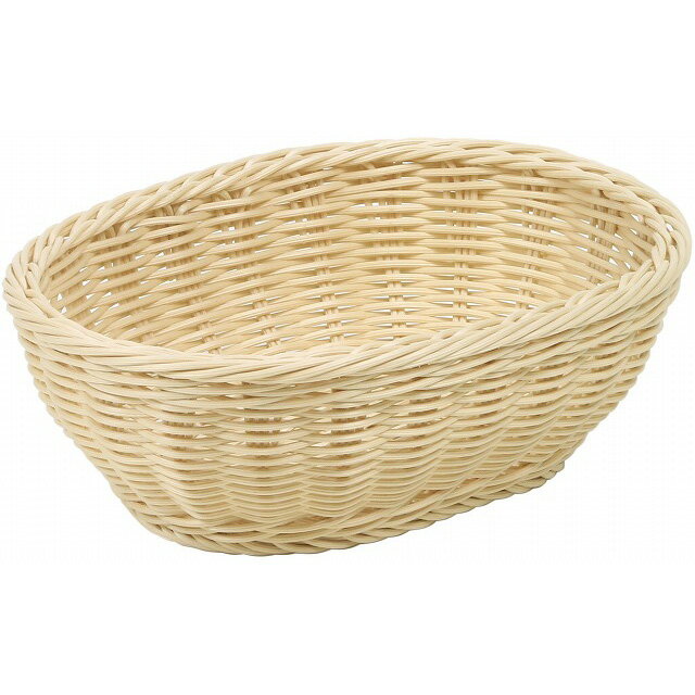 PPバスケット小判L　アイボリー W 花器 ベース プラスチック 樹脂 [TDLKA580013-00W]|装飾 飾り 飾り付け 店舗装飾 オブジェ デコレーション鉢 ポット 27．5×20×9cm ホワイト