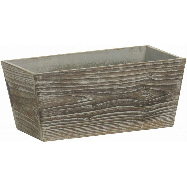 L付木製アンティーク角長連鉢4号用 花器 ベース ナチュラル素材 バスケット かご [TDLKA7384WE]