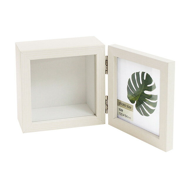 W11×D7×H11cm（閉じた状態） KBピクチャーフレームS　WH 花器 ベース フレーム [TDLKJ0FC647]|造花 フ..