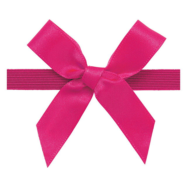 クイック・ゴムリボン 約6cm×約6cm（25コ入り） 4 マゼンタ リボン ラッピング 包装資材 パッケージ [TDLRT092831-004]|装飾 ギフト プレゼント 贈り物 ゴム