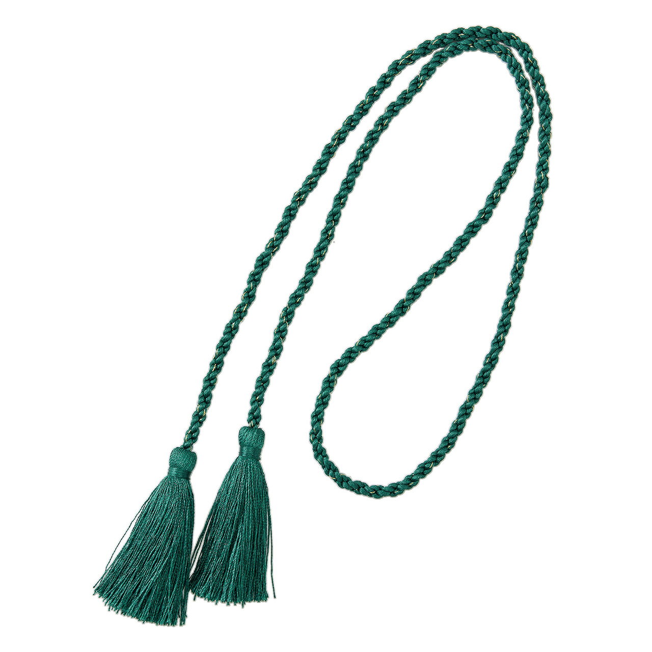 金糸入り 両房付き 組紐 ダークグリーン 包装資材 4本入 タッセル [TDLRS018888-024] ハンドメイド資材 ギフト用品 フラワー資材