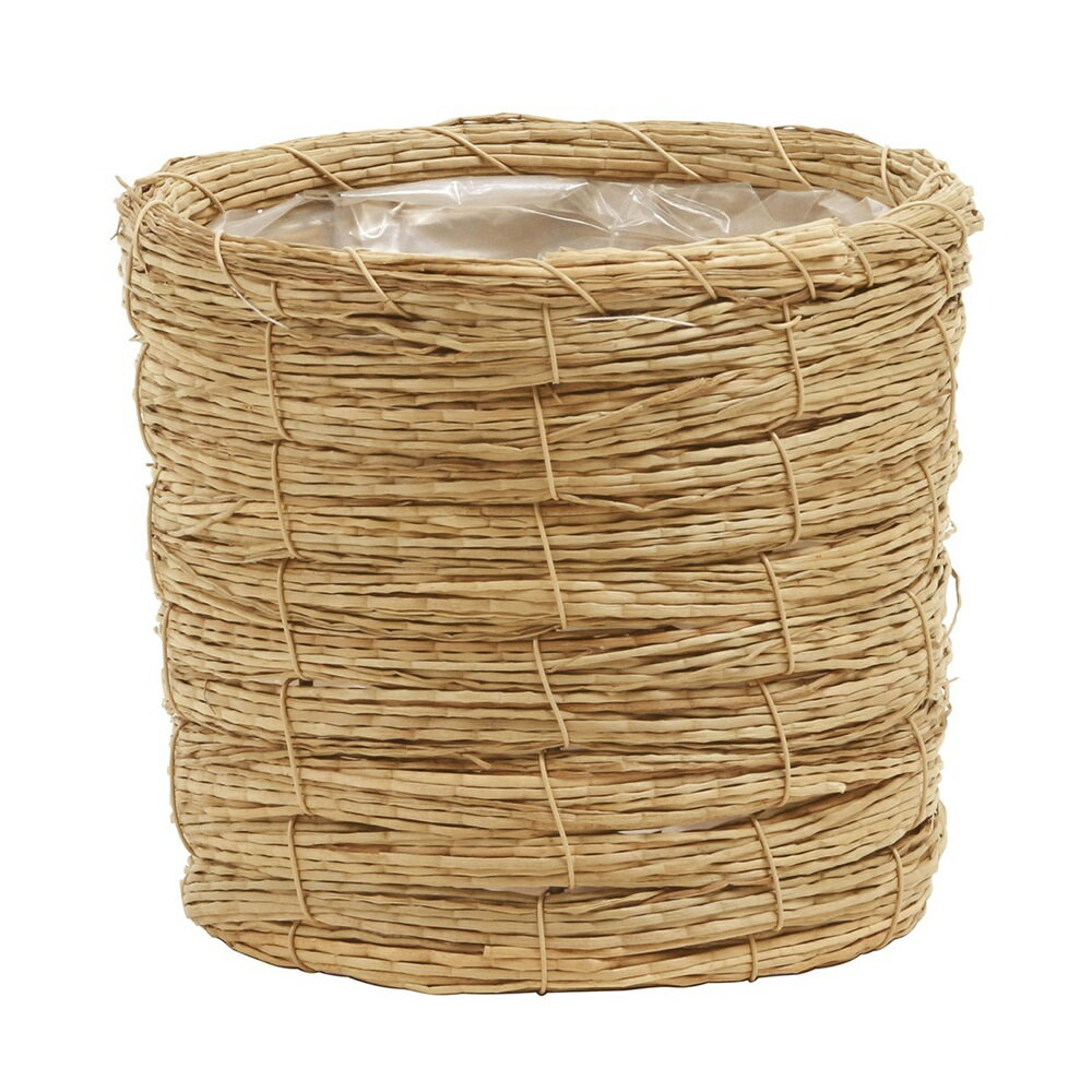 シーグラス寸胴バスケットL バスケット かご 花器ベース[TDLKA364014] プランター ガーデニング用品 花..