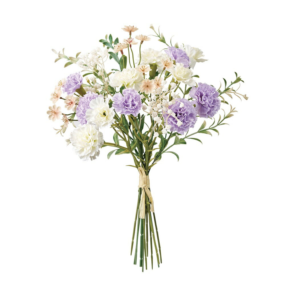 ハミングカーネブーケラベンダー／クリームアーティフィシャルフラワー造花カーネーション[TDLFM008321-011] フラワーギフト ハンドメイド資材 ガーデニング用品 ディ スプレイ ナチュラルアレンジ インテリアフラワー