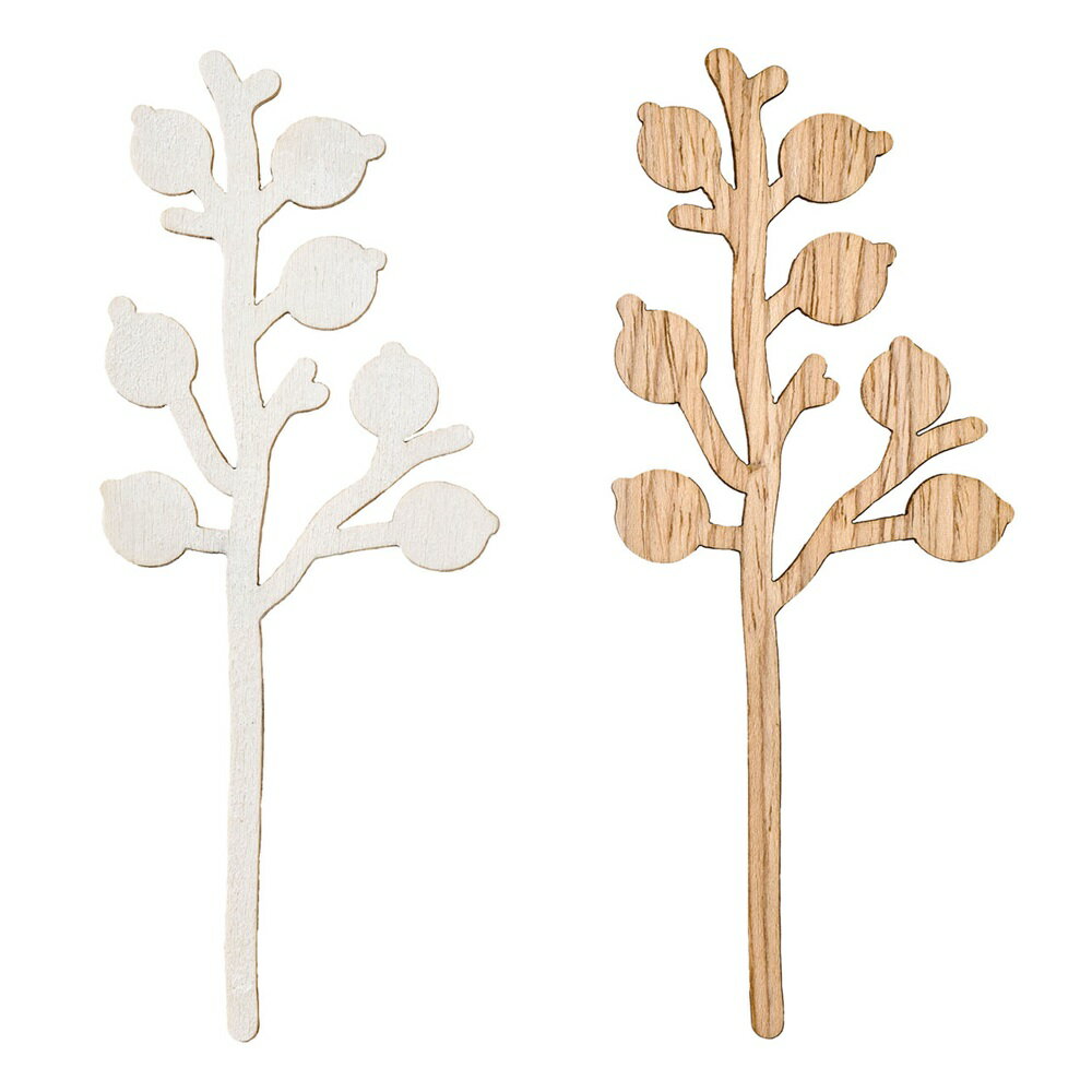 ベリーパーツ ホワイト／ナチュラル2コ入 デコレーション素材 デコレーションパーツ クリスマス [TDLZE001156] 装飾 クリスマス用品 ハンドメイド資材 飾り・オブジェ 木製