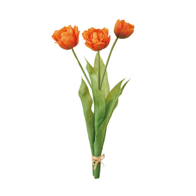 メリルチューリップバンドルオレンジ1束アーティフィシャルフラワー造花チューリップ[TDLFM008710-009]【花 フラワーギフト アートフラワー インテリアフラワー アレンジメントフラワー ディスプレイ 】