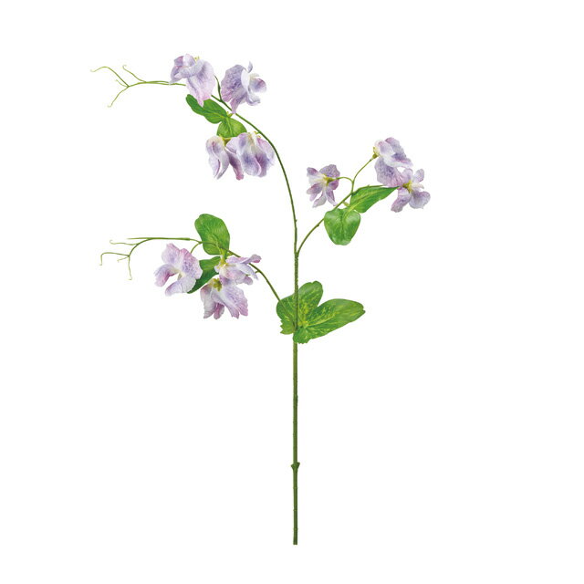 フリルフルスイトピーホワイト／ラベンダーアーティフィシャルフラワー造花スイトピースイートピー[TDLFM001119-011]【花 フラワーギフト アートフラワー インテリアフラワー アレンジメントフラワー 】