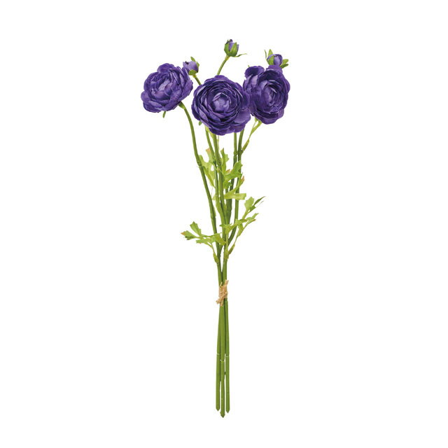 チアフルラナンバンドルダークパープル1束アーティフィシャルフラワー造花ラナンキュラス[TDLFM002011-017]【花 フラワーギフト アートフラワー インテリアフラワー アレンジメントフラワー バンドル 】