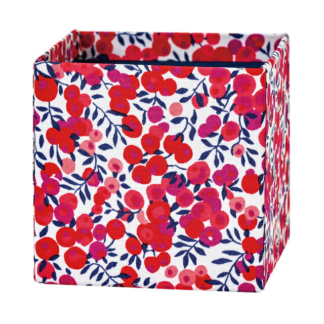リバティプリントミニBOXウィルトシャーリバティファブリックベース花器ベース[TDLLB000116-156]【フラ..