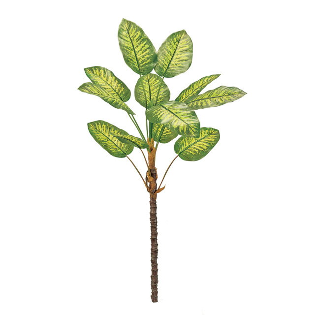 ディフェンバキア大枝グリーンアーティフィシャルフラワー造花トロピカルリーフディスプレイ[TDLFG0057..