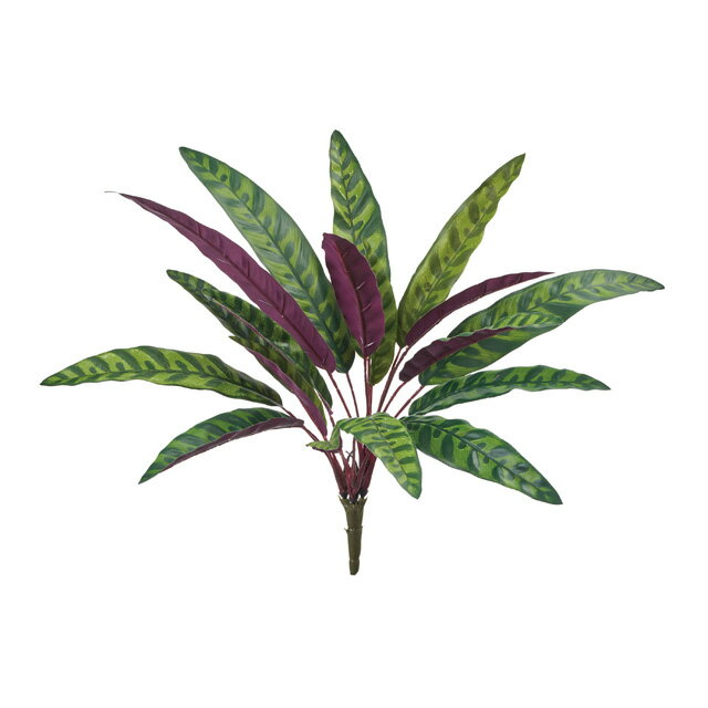 ピーコックカラテアブッシュレッド／グリーンアーティフィシャルフラワー造花トロピカルリーフ[TDLFG00..