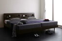 棚・コンセント付きデザインすのこベッド マルチラススーパースプリングマットレス付き ダブル 組立設置付[COPCK100946040102294]|インテリア 寝具 収納 ベッド ベッドフレーム