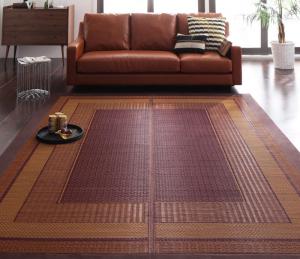 自然素材ラグ 純国産モダンデザイン涼感い草ラグ 不織布なし 176×230cm[COPA100996040701182]|インテリア 寝具 収納 カーペット マット 畳 耐久性 利便性 シンプルデザイン 高級感