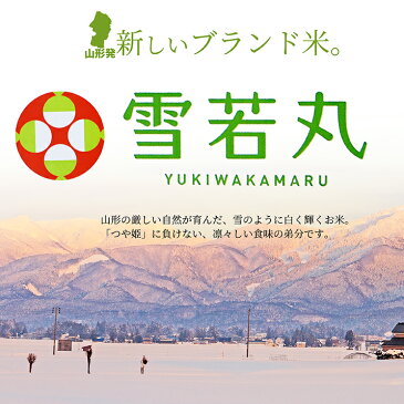 新米 雪若丸 送料無料 白米 10kg(5kg×2袋)精米 山形県産 平成30年度新登場 つや姫 弟 お米 贈答用 化粧箱　内祝い 歓送迎会 お中元 内祝い 歓送迎会 誕生日 減農薬 減化学肥料 特A米 精米 ギフト 産地直送 のし 送料無料 ビンゴ 景品