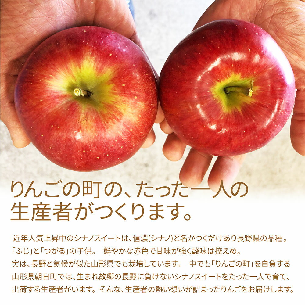 【10月中旬頃より発送 先行予約】りんご 特秀 シナノスイート 2kg フルーツ 山形県産 約5〜9玉入 贈答用 りんご化粧箱入り ギフト箱 お取り寄せ 名産品 お年賀 アップル 果物 小粒 弾ける甘い香り 御礼 パーティー