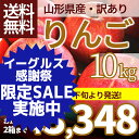 りんご 訳あり 10kg 送料無料 サンふじ 山形県産 産地...