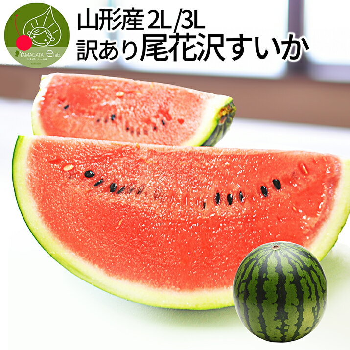 【2022年7月下旬発送・先行予約】 山形県産 すいか 訳あり 2L 3L 1玉 尾花沢スイカ（約6.8〜8kg） スイカ 産地直送 キャンプに 海水浴に スイカ割りに ブランド 【同梱不可】【日時指定不可】 西瓜 健康 夏 暑さ対策 食べ物 果物 送料無料