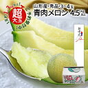 【7月中旬頃より発送・先行予約】 山形県産 青肉メロン 秀品 4.5kg以上 (3〜4玉入り)3L・4L玉 大玉 ギフト 贈答用 アンデス 産地直送 庄内 砂丘...