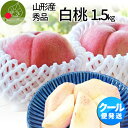 【8月中旬発送 先行早割】 山形県産 白桃 秀品 約1.5kg (6玉前後) クール便 !固い桃 や 柔らかい桃 を時期に応じてお届け 山形の美味しい桃 硬い桃...