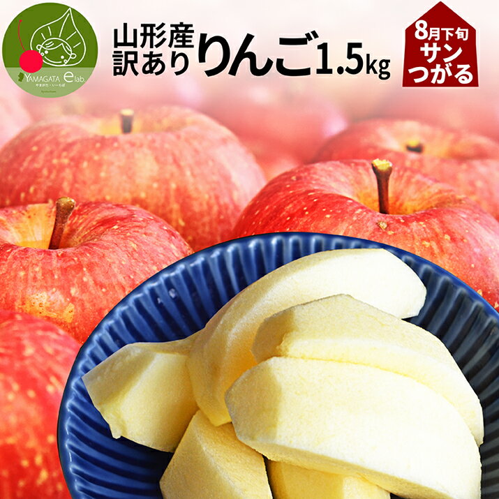 りんご 訳あり 約1.5kg サンふじ 山形県産 産地直送りんご お徳用りんご 林檎 ジャムにもOKなりんご りんごジュースにもOK！ 家庭用りんご！ フルーツ お手軽 健康 食べ物 果物 アップル パーティー